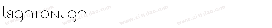 LeightonLight字体转换