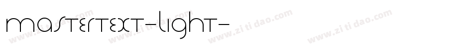 Mastertext-Light字体转换