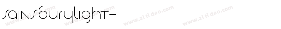 SainsburyLight字体转换