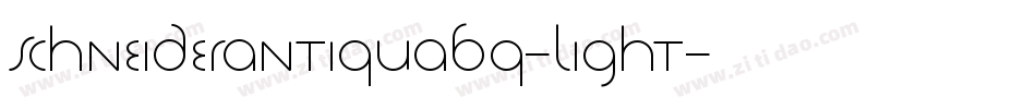 SchneiderAntiquaBQ-Light字体转换