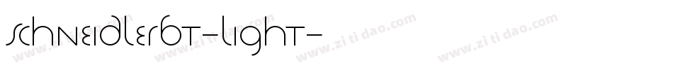 SchneidlerBT-Light字体转换