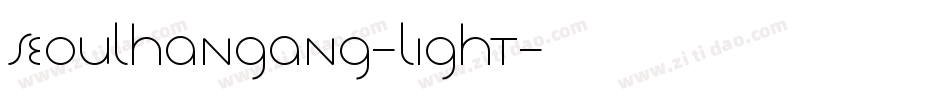 SeoulHangang-Light字体转换