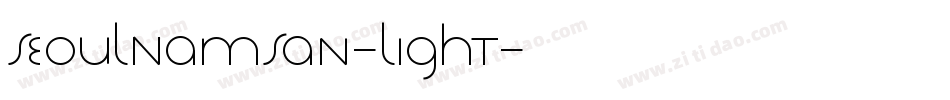 SeoulNamsan-Light字体转换