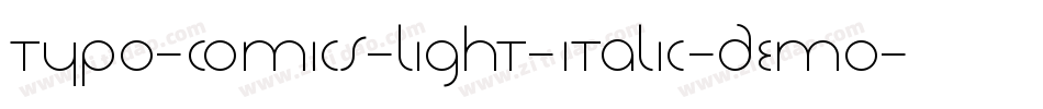 TYPO-COMICS-Light-Italic-DEMO字体转换