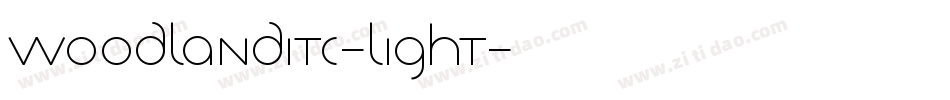WoodlandITC-Light字体转换