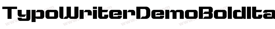 TypoWriterDemoBoldItalic-258w字体转换