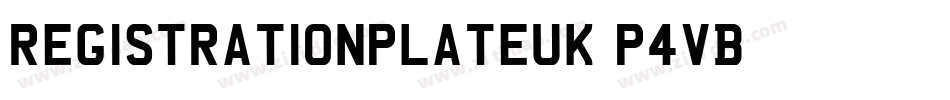 RegistrationPlateUk-P4vB字体转换