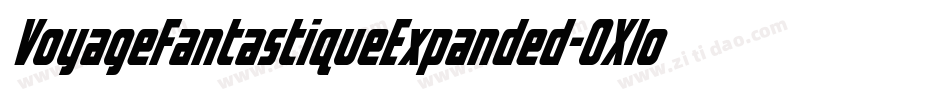 VoyageFantastiqueExpanded-0Xlo字体转换