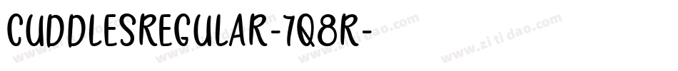 CuddlesRegular-7q8R字体转换