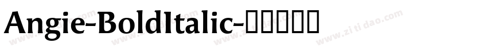 Angie-BoldItalic字体转换