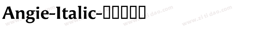 Angie-Italic字体转换
