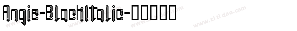 Angie-BlackItalic字体转换
