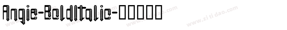 Angie-BoldItalic字体转换