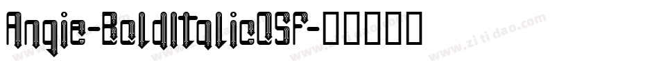 Angie-BoldItalicOSF字体转换