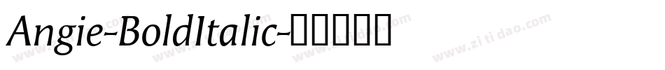 Angie-BoldItalic字体转换