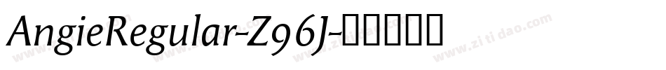 AngieRegular-Z96J字体转换