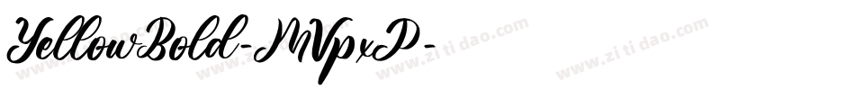YellowBold-MVpxP字体转换