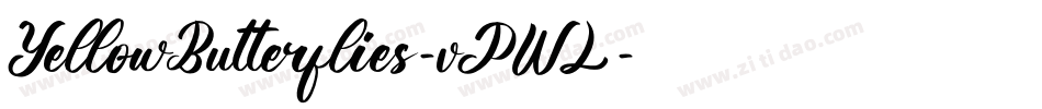 YellowButterflies-vPWL字体转换