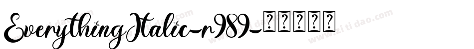 EverythingItalic-r989字体转换