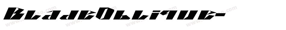 BladeOblique字体转换
