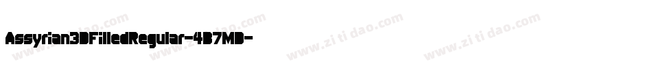 Assyrian3DFilledRegular-4B7MD字体转换