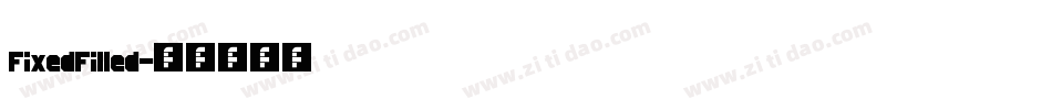 FixedFilled字体转换