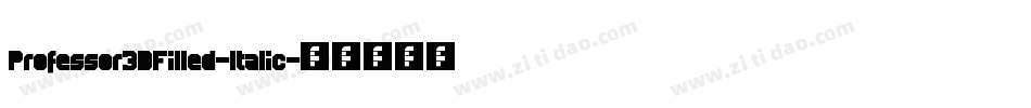 Professor3DFilled-Italic字体转换