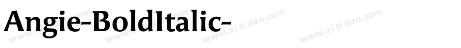 Angie-BoldItalic字体转换