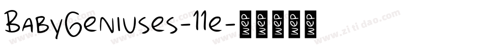 BabyGeniuses-11e字体转换