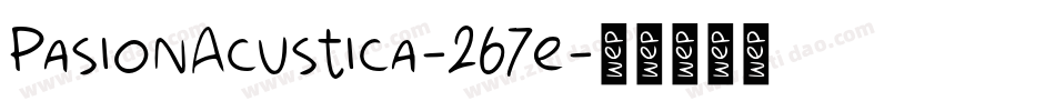 PasionAcustica-267e字体转换
