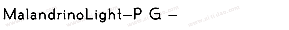 MalandrinoLight-P4G7字体转换