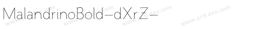 MalandrinoBold-dXrZ字体转换