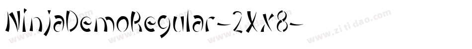 NinjaDemoRegular-2Xx8字体转换