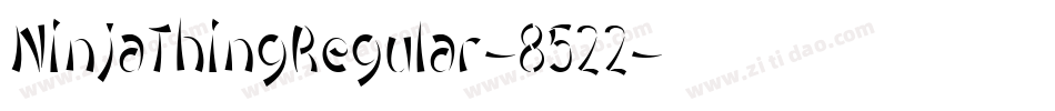 NinjaThingRegular-8522字体转换