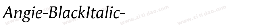 Angie-BlackItalic字体转换