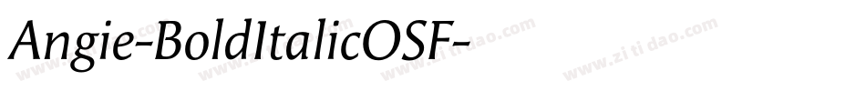 Angie-BoldItalicOSF字体转换