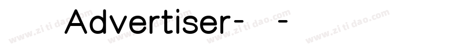 方正准圆Advertiser-常规字体转换