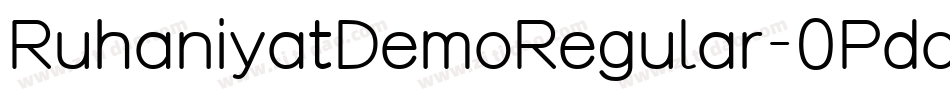 RuhaniyatDemoRegular-0Pdo字体转换