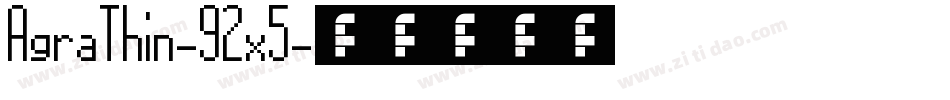 AgraThin-92x5字体转换