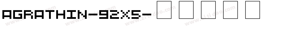 AgraThin-92x5字体转换