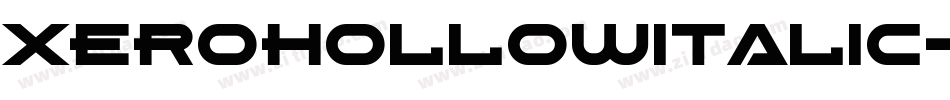 XeroHollowItalic-nnpV字体转换