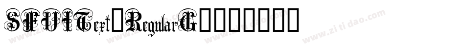 SFUIText-RegularG1字体转换