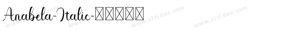 Anabela-Italic字体转换