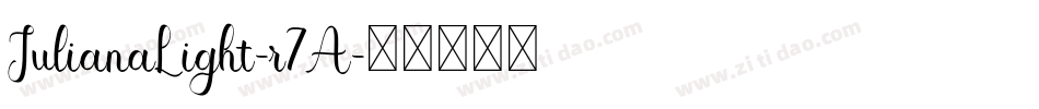 JulianaLight-r7A字体转换