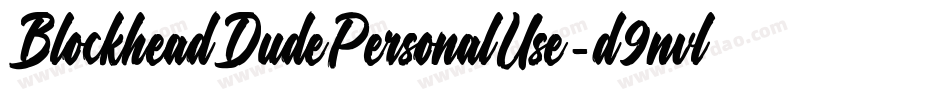 BlockheadDudePersonalUse-d9nvl字体转换