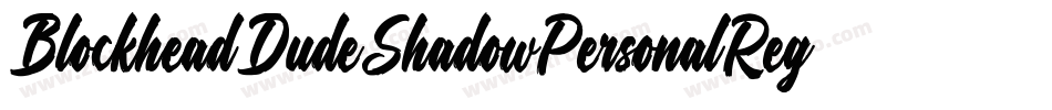 BlockheadDudeShadowPersonalRegular-L3Emy字体转换