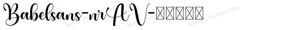 Babelsans-nrAV字体转换