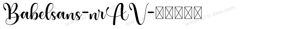 Babelsans-nrAV字体转换