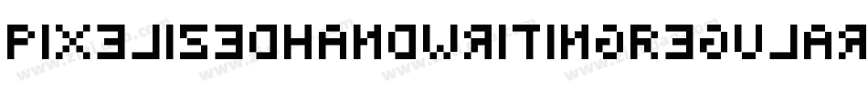 PixelizedHandwritingRegular-8jz2字体转换