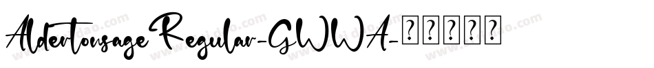 AldertonsageRegular-GWWA字体转换
